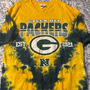 Tie-dye Unisex Green Bay packers Tshirt